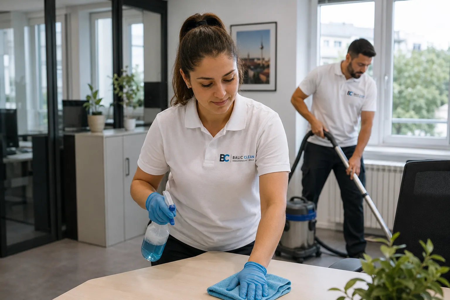 Unterhaltsreinigung eines Büros durch Balic Clean in Berlin